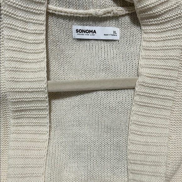 Beige Open-Front Cardigan Sweater - Picture 6 of 8